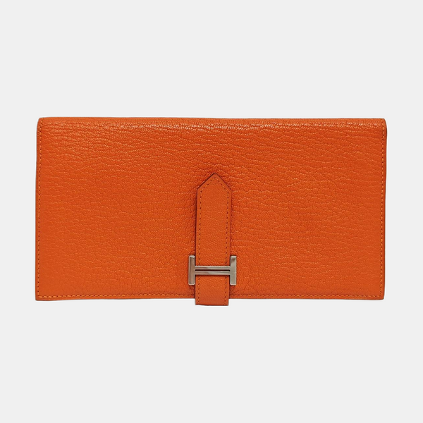 Bearn Medium Chèvre Mysore Orange Wallet