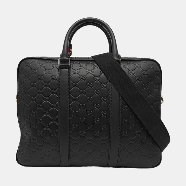 Signature Monogram Calfskin Black
