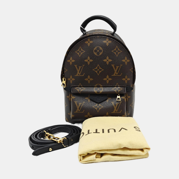 PALM SPRINGS Mini Monogram Coated Canvas Brown