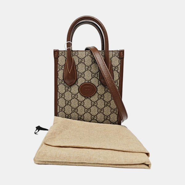 Retro Mini Monogram Coated Canvas Beige