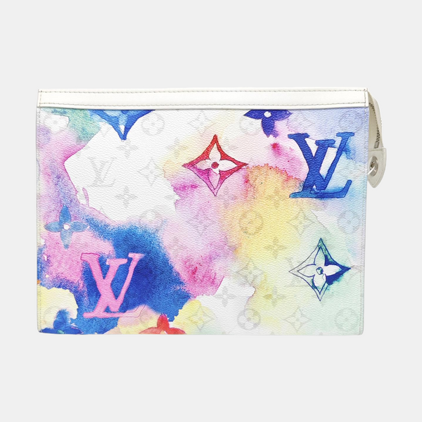 Pochette Voyag MM Monogram Coated Canvas White