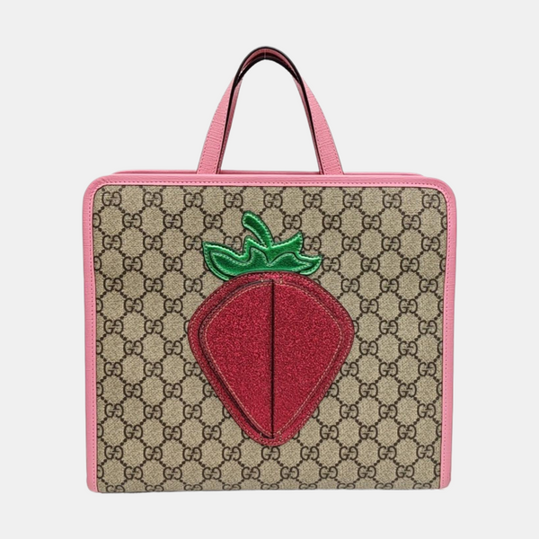 Children’s GG Bucket Monogram Coated Canvas Beige
