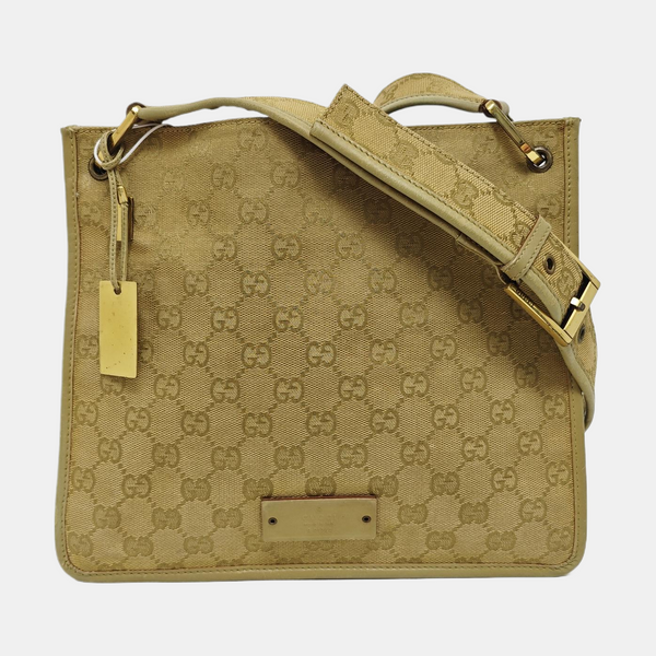 Monogram Canvas Tote Bag Beige