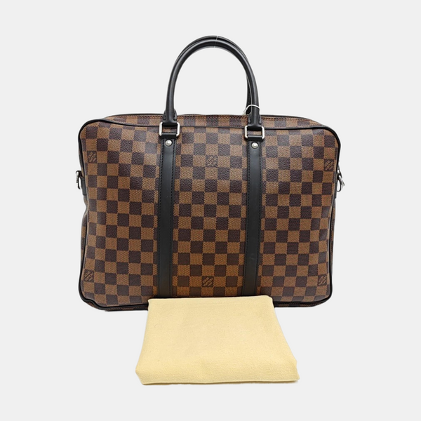 PORTE-DOCUMENTS PM Damier Ebene Coated Canvas Brown