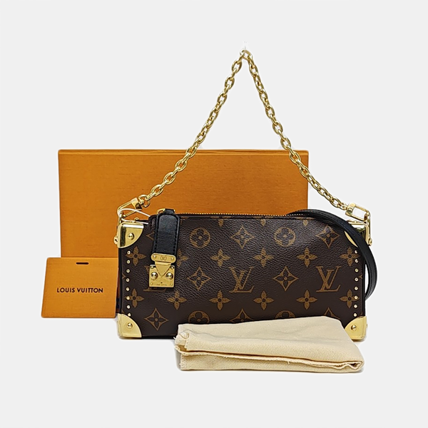 SLIM TRUNK Monogram Coated Canvas Brown