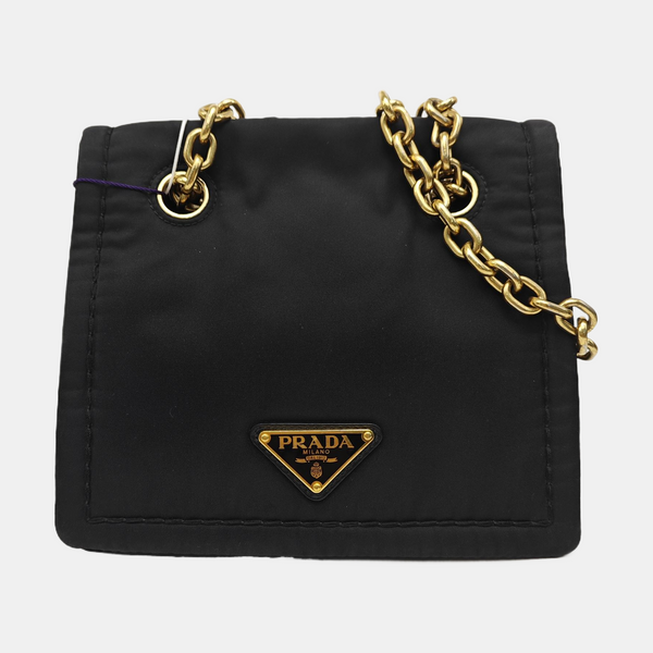 Nylon Shoulder Bag Black