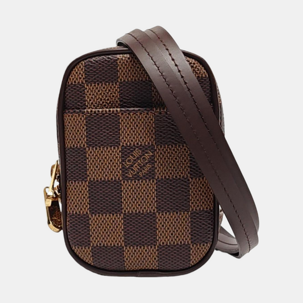 OKAPI Damier Ebene Coated Canvas Brown