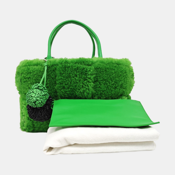 Authenticated pre-owned Arco Sheepskin Green - Tote Bag at Looply
