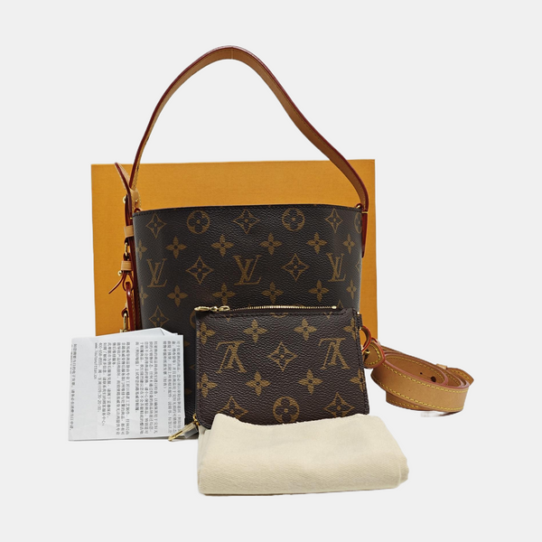 ALL IN BB Monogram Coated Canvas Brown