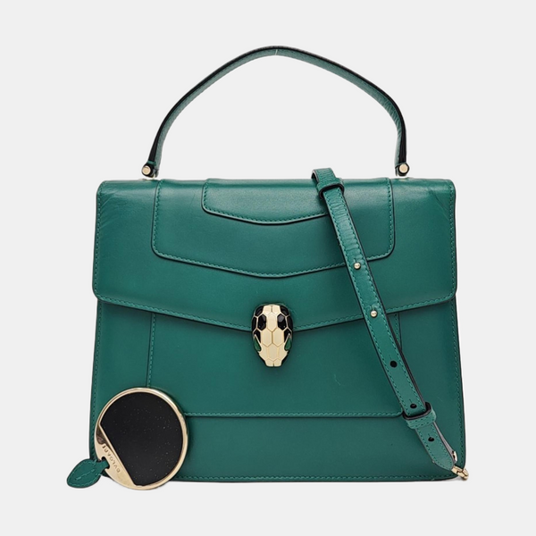 SERPENTI FOREVER Medium Calfskin Green