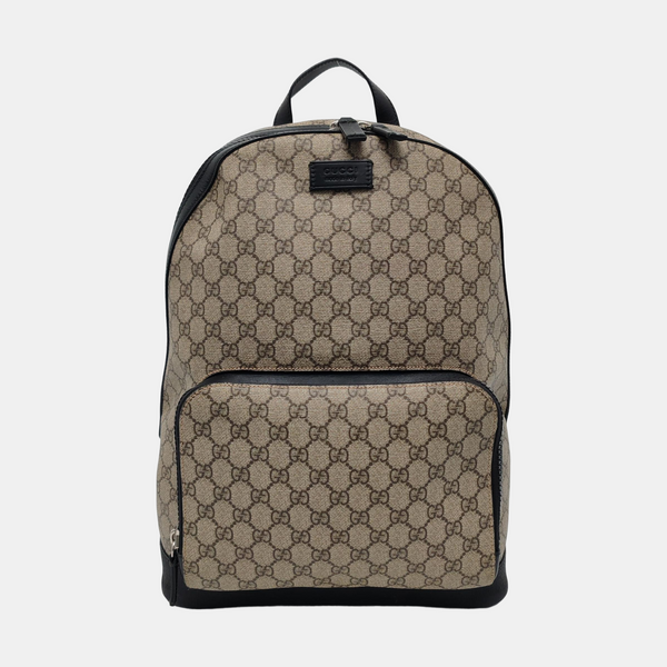 Monogram Coated Canvas Backpack Black