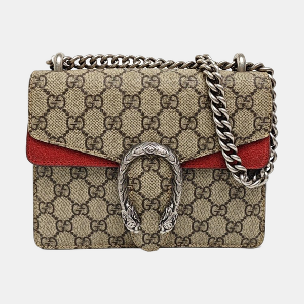 Dionysus Mini Monogram Coated Canvas Beige