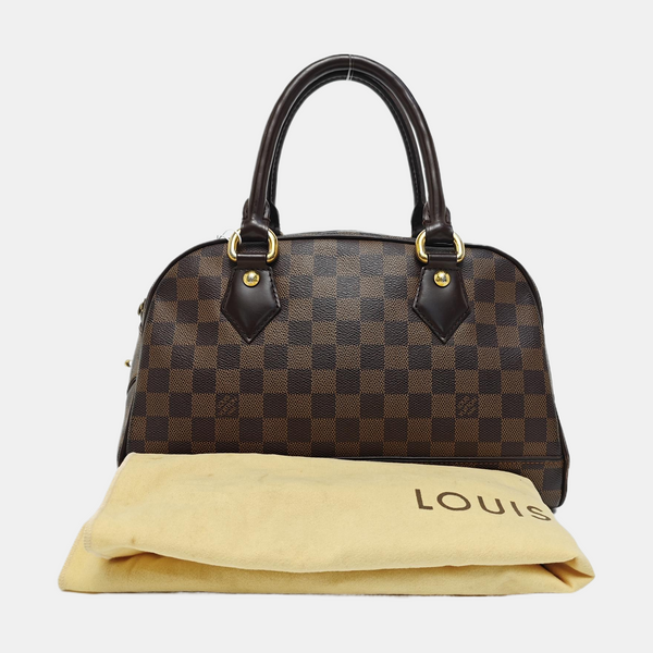 DUOMO Damier Ebene Coated Canvas Brown