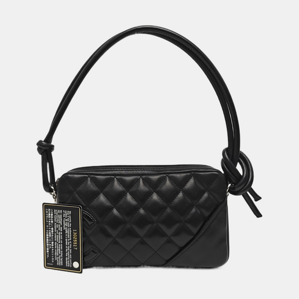 CAMBON Small Quilted Calfskin Black