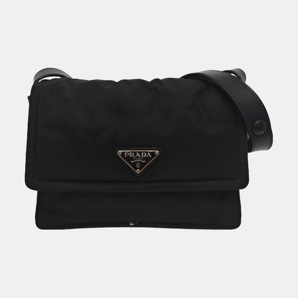 Nylon Shoulder Bag Black