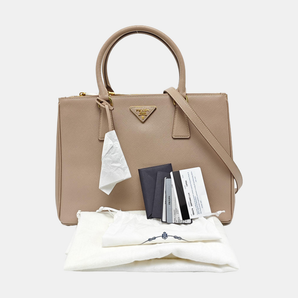 Galleria Large Saffiano Calfskin Pink