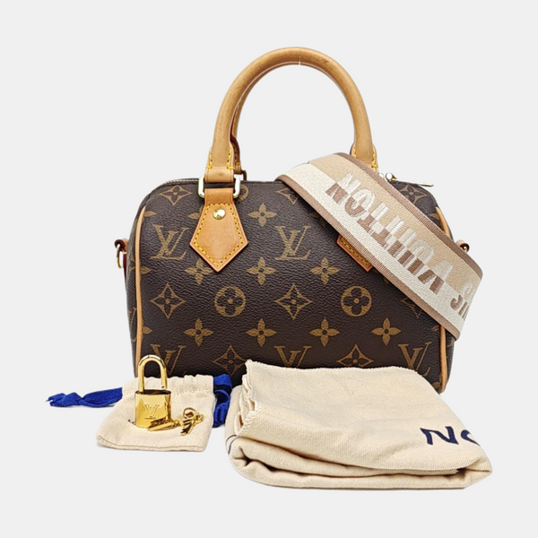 SPEEDY 20 Monogram Coated Canvas Brown