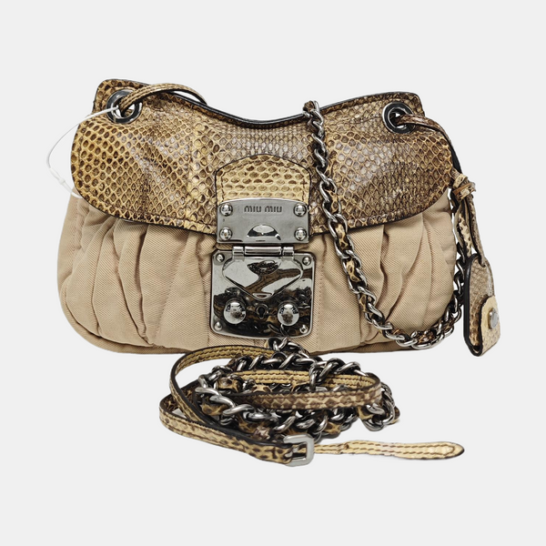 Canvas Shoulder Bag Beige