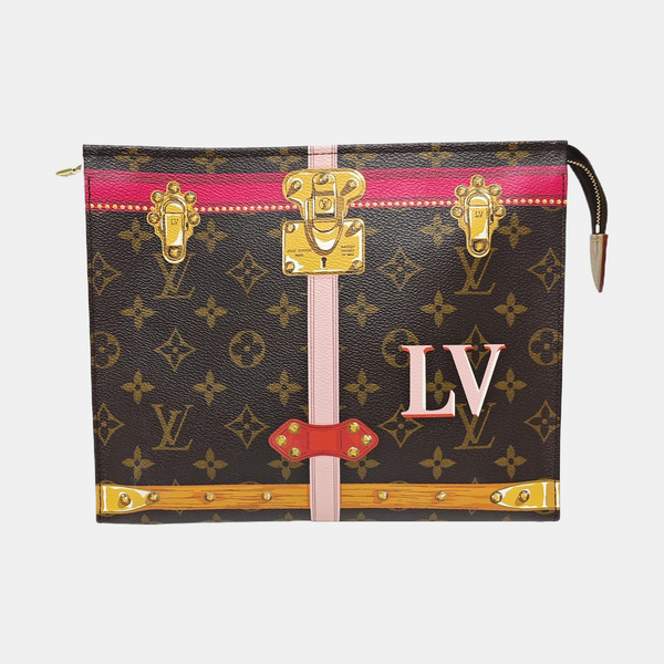 TOILET POCKET 26 Monogram Coated Canvas Brown