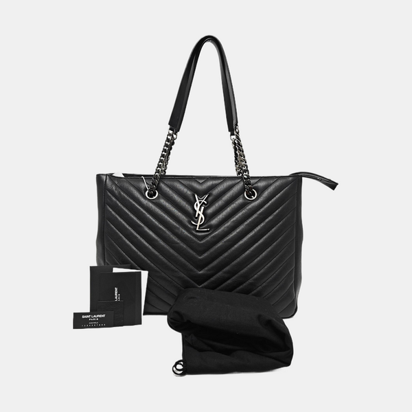 MONOGRAM Chevron Lambskin Black
