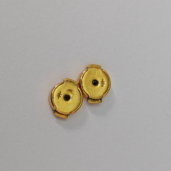 Cage D'h Metal Gold Stud Earrings