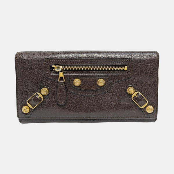 Authenticated pre-owned Classic City Lambskin Brown Wallet - Wallet at Looply