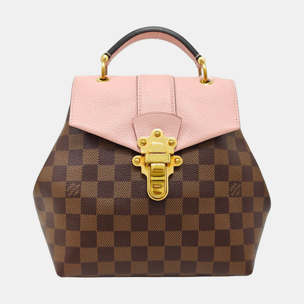 CLAPTON Damier Ebene Coated Canvas Brown