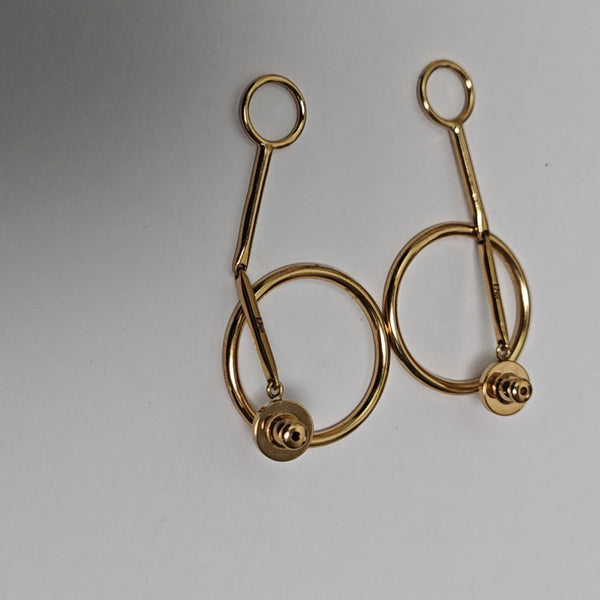 Metal Gold Stud Earrings