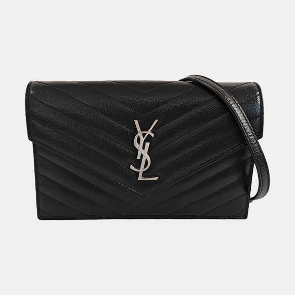 MONOGRAM Chevron Calfskin Black