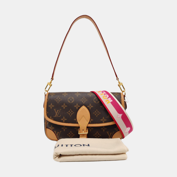 DIANE Monogram Coated Canvas Brown