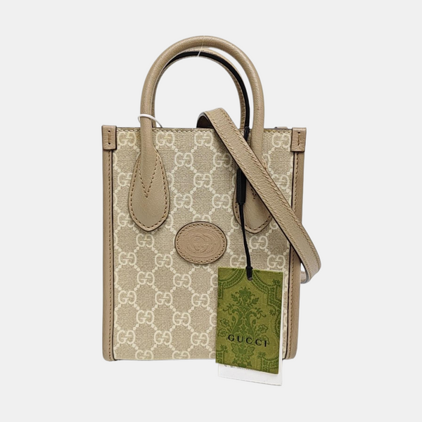 Retro Mini Monogram Coated Canvas Beige