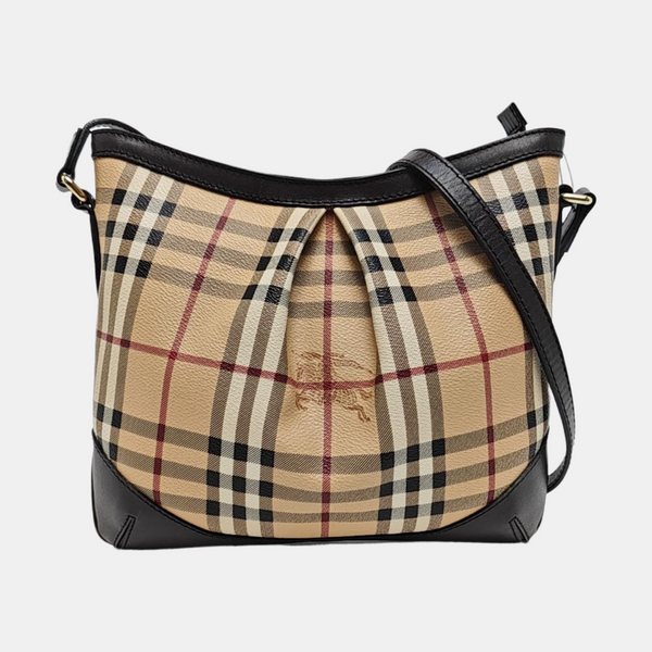 Coated Canvas Shoulder Bag Beige