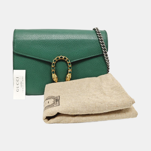 Authenticated pre-owned Dionysus Mini Calfskin Green - Shoulder Bag at Looply
