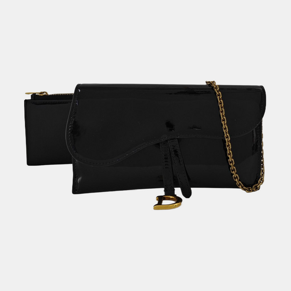 Saddle Mini Patent Leather Black