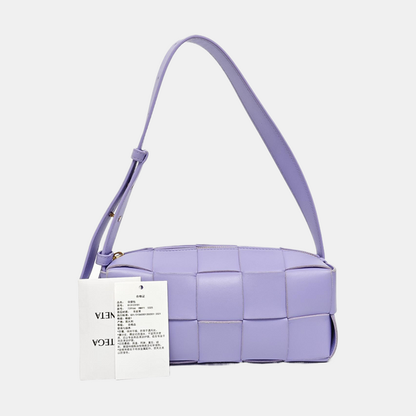 Authenticated pre-owned Intrecciato Small Lambskin Purple - Top Handle Bag at Looply
