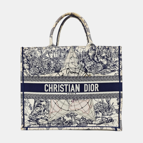 Book Tote Large Canvas Blue