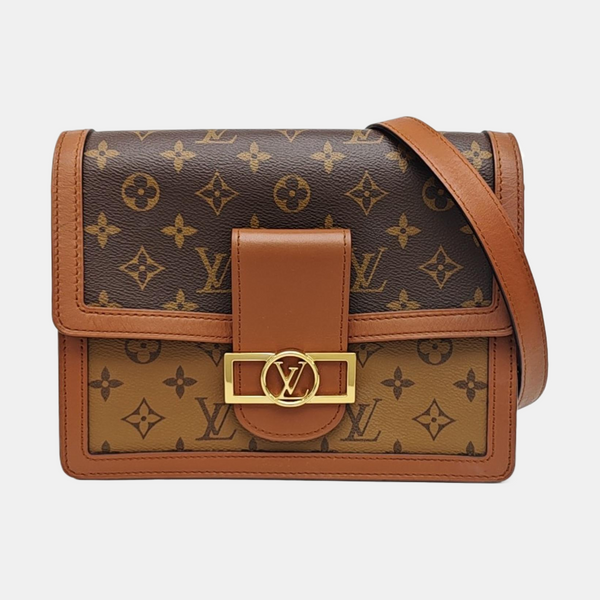 DAUPHINE MM Monogram Coated Canvas Brown