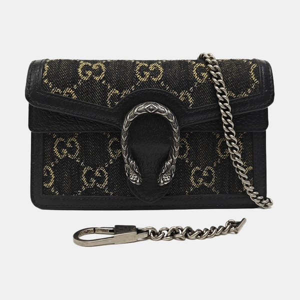 Dionysus Super Mini Monogram Denim Black