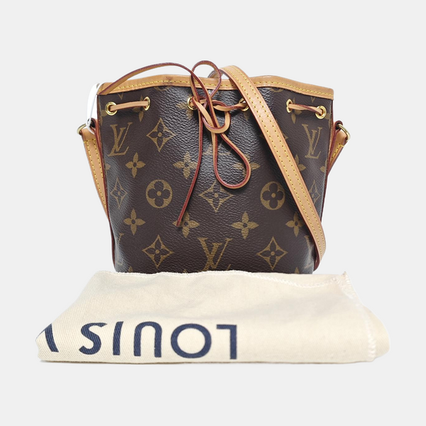 NÉONOÉ Nano Monogram Coated Canvas Brown