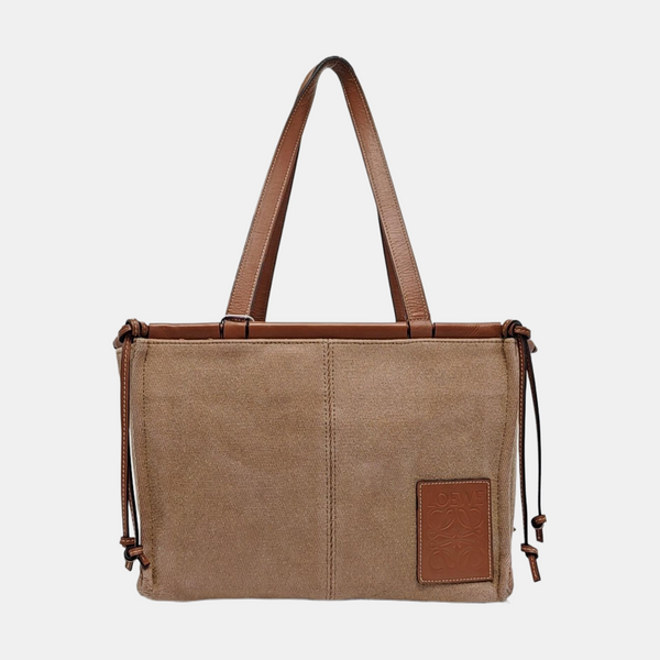 Cushion Small Canvas Brown