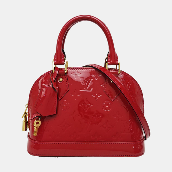 ALMA BB Monogram Patent Leather Red