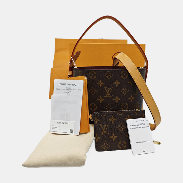 ALL IN BB Monogram Coated Canvas Brown