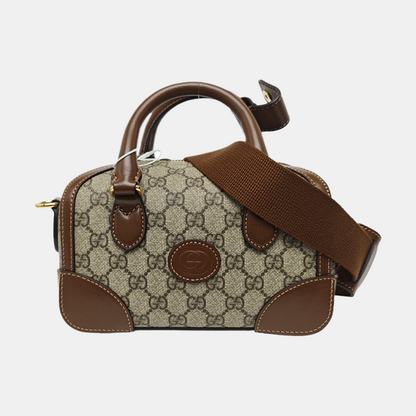 Monogram Coated Canvas Shoulder Bag Brown