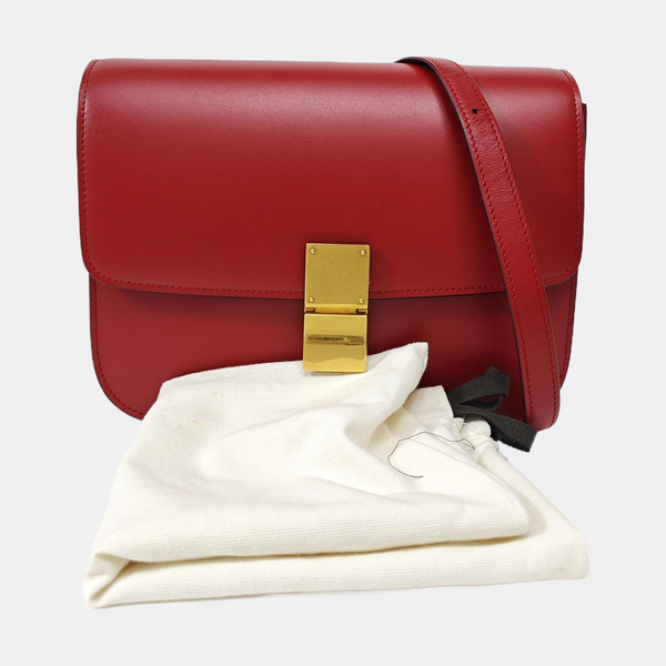 CLASSIC BOX Medium Calfskin Red
