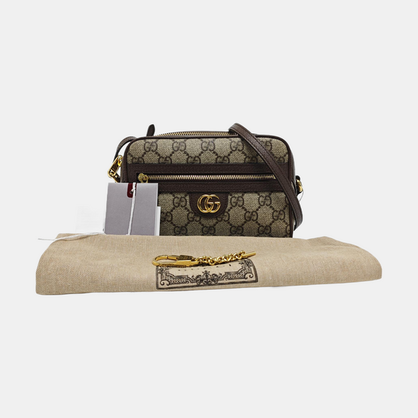 Ophidia Mini Monogram Coated Canvas Beige