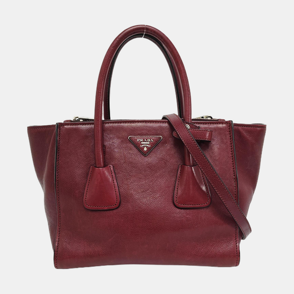 Calfskin Tote Bag Red
