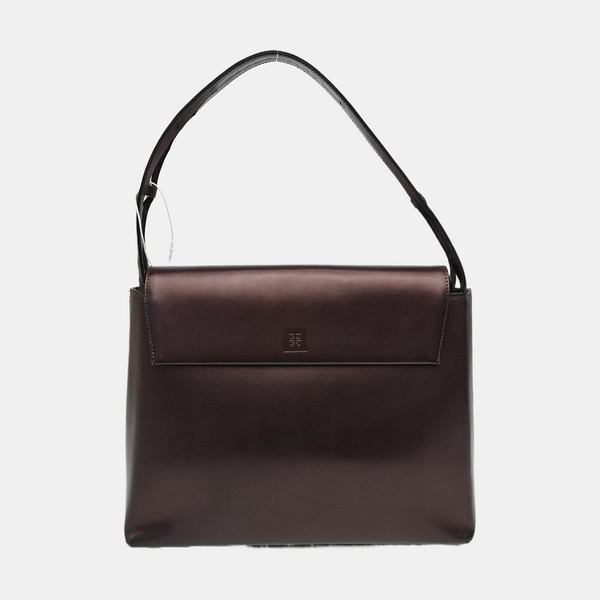 Calfskin Top Handle Bag Brown