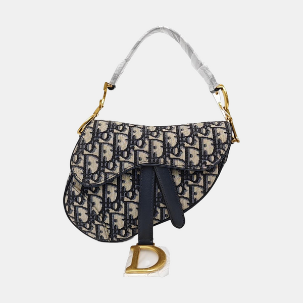 Saddle Mini Oblique Canvas Blue