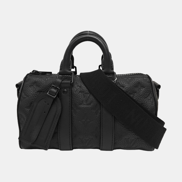 KEEPALL 25 Monogram Calfskin Black