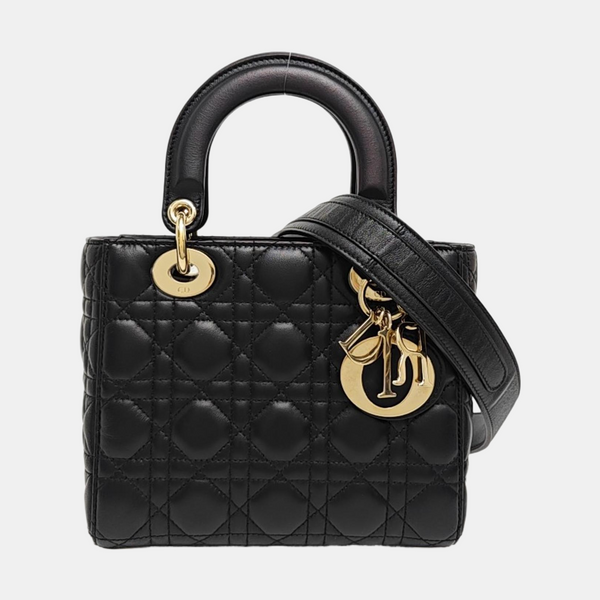Lady Dior Small Cannage Lambskin Black